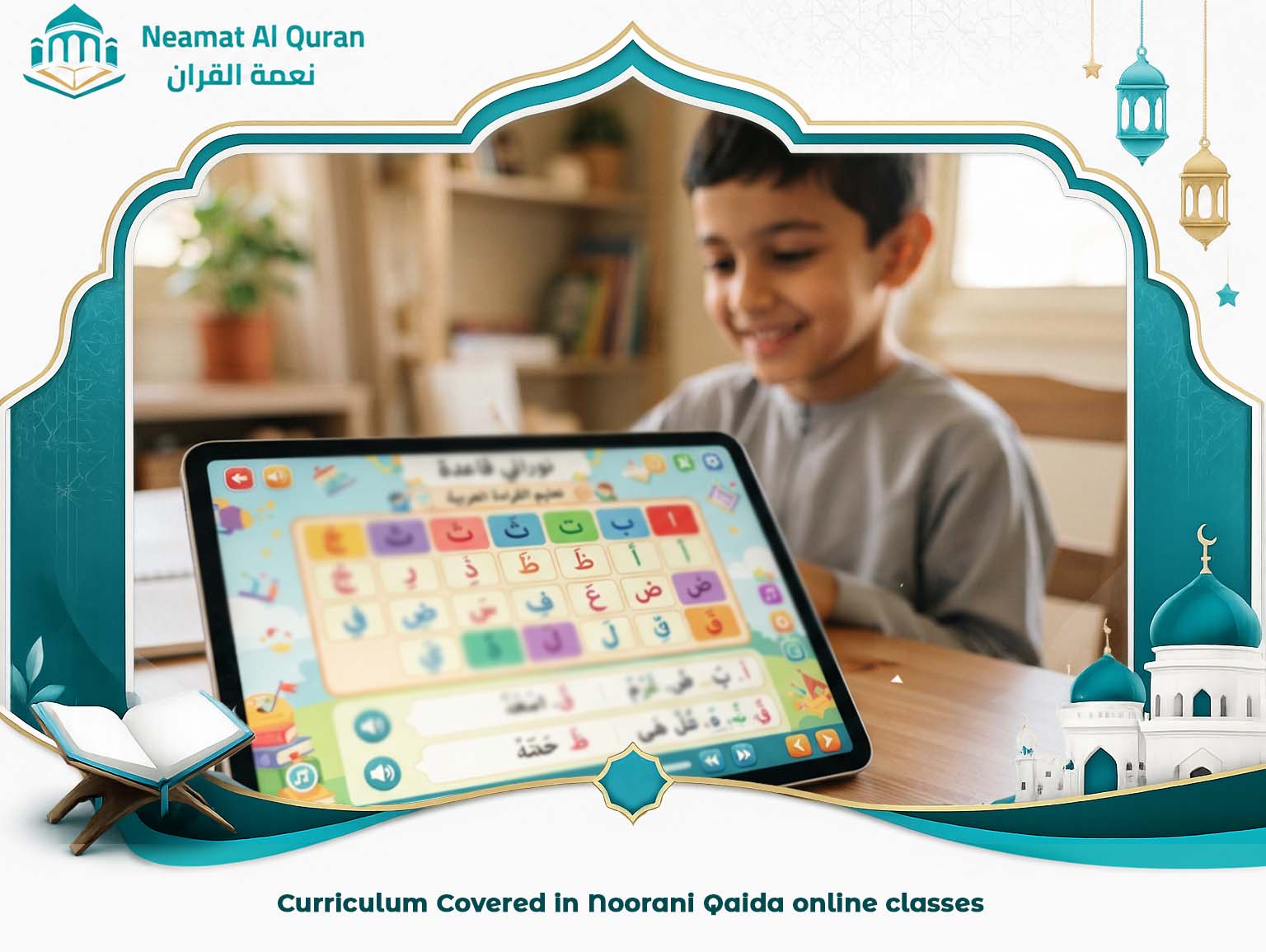 Curriculum Covered in Noorani Qaida online classes